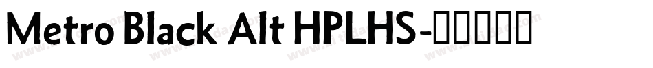 Metro Black Alt HPLHS字体转换